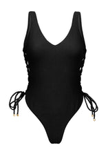 Load image into Gallery viewer, Product Front: Rio De Sol One-Piece St-Tpz Black Zoe