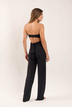 Load image into Gallery viewer, Model Back: Rio De Sol Beach Trousers Black Pants Knot