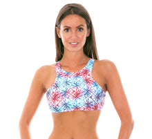 Load image into Gallery viewer, Model Front: Rio De Sol Top Soutien Tiejean Sporty