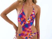 Load and play video in Gallery viewer, Video: Rio De Sol One-Piece Funny Trikini-Comfy