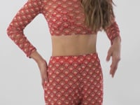 Load and play video in Gallery viewer, Video: Rio De Sol Beach Trousers Floral-Scales Pants Lana
