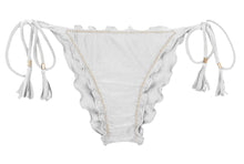 Load image into Gallery viewer, Product Front: Rio De Sol Bottom Bottom Shimmer-White Frufru