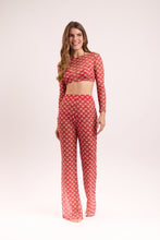 Load image into Gallery viewer, Model Front: Rio De Sol Beach Trousers Floral-Scales Pants Lana
