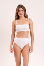 Load image into Gallery viewer, Model Front: Rio De Sol Top Top Memphis-White Bandeau-Reto