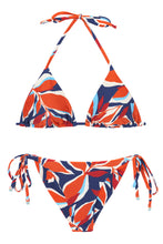 Load image into Gallery viewer, Product Front: Rio De Sol Set Set Leaves Tri-Inv Cheeky-Tie

