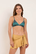 Load image into Gallery viewer, Model Front: Rio De Sol Beach Skirt Fluity-Dourado Mini Skirt
