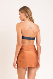 Model Back: Rio De Sol Beach Skirt Nocciola Skirt-Knot