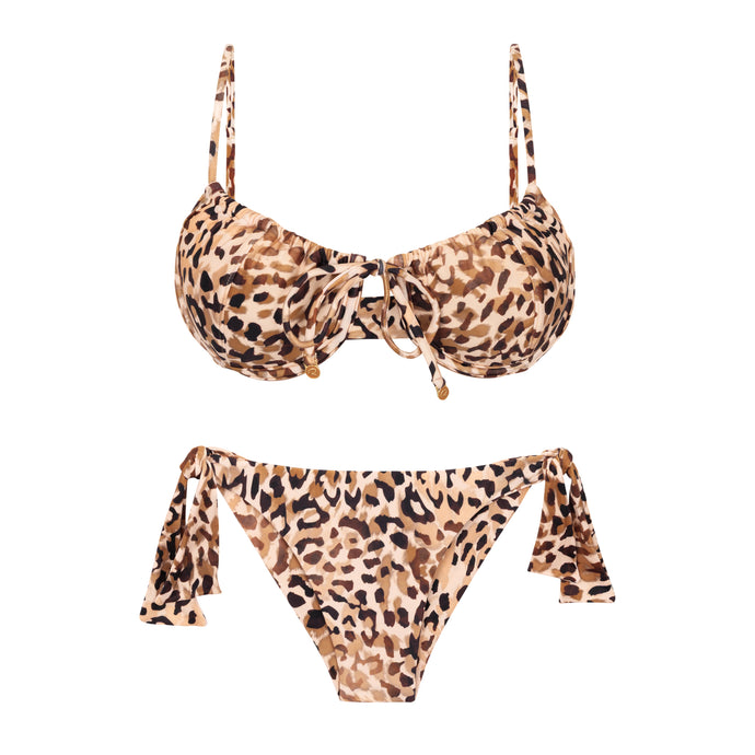 Product Front: Rio De Sol Set Set Leopard Balconet-Tie Italy