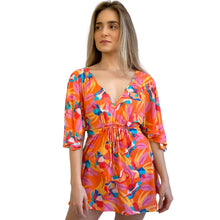 Load image into Gallery viewer, Orange Bloom Mini Dress
