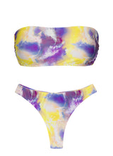 Load image into Gallery viewer, Set Tiedye-Purple Bandeau-Reto Fio
