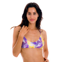 Load image into Gallery viewer, Top Tiedye-Purple Bralette
